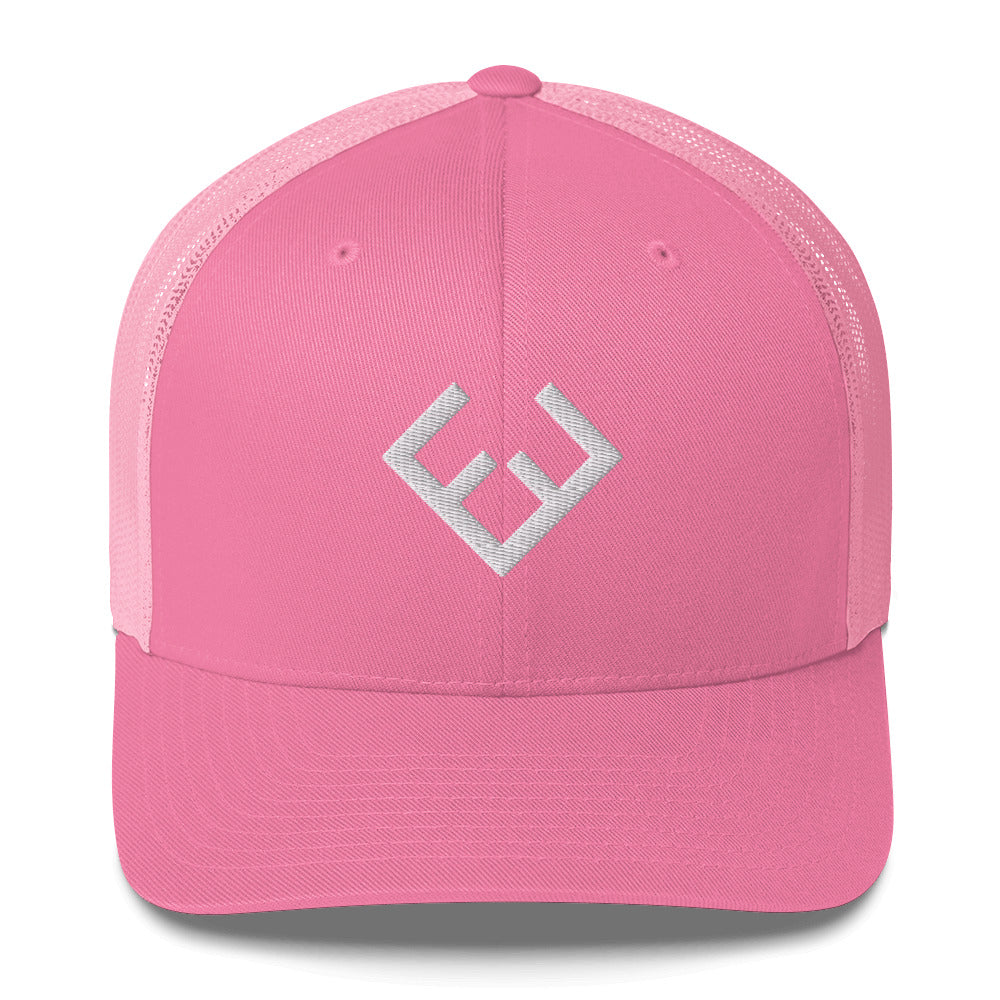 Forever Fit White Trucker Cap