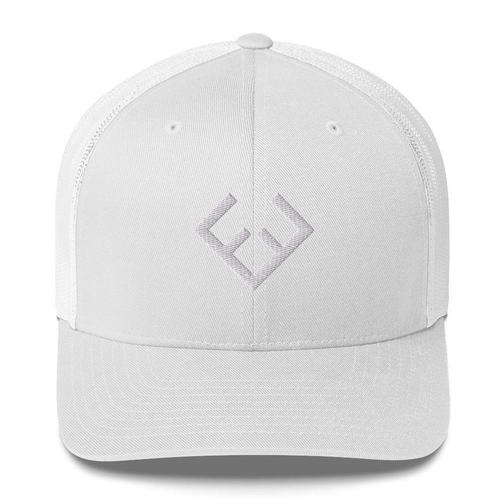 Forever Fit White Trucker Cap